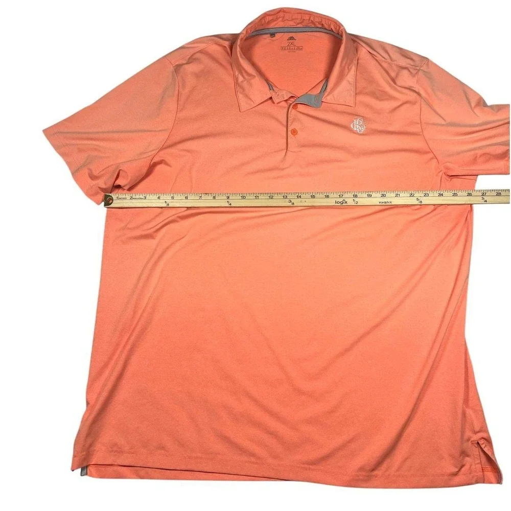 Adidas Golf Polo Shirt Mens 2XL Coral Performance Short Sleeve Athletic Nwot